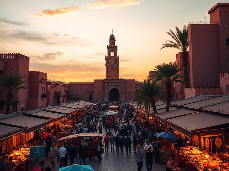 Marrakech - La ville rouge séduit par ses souks vibrants, ses palais époustouflants et la légendaire place Jemaa el-Fna.